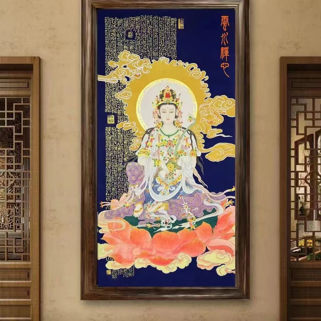 高山原创云水禅心坐观音