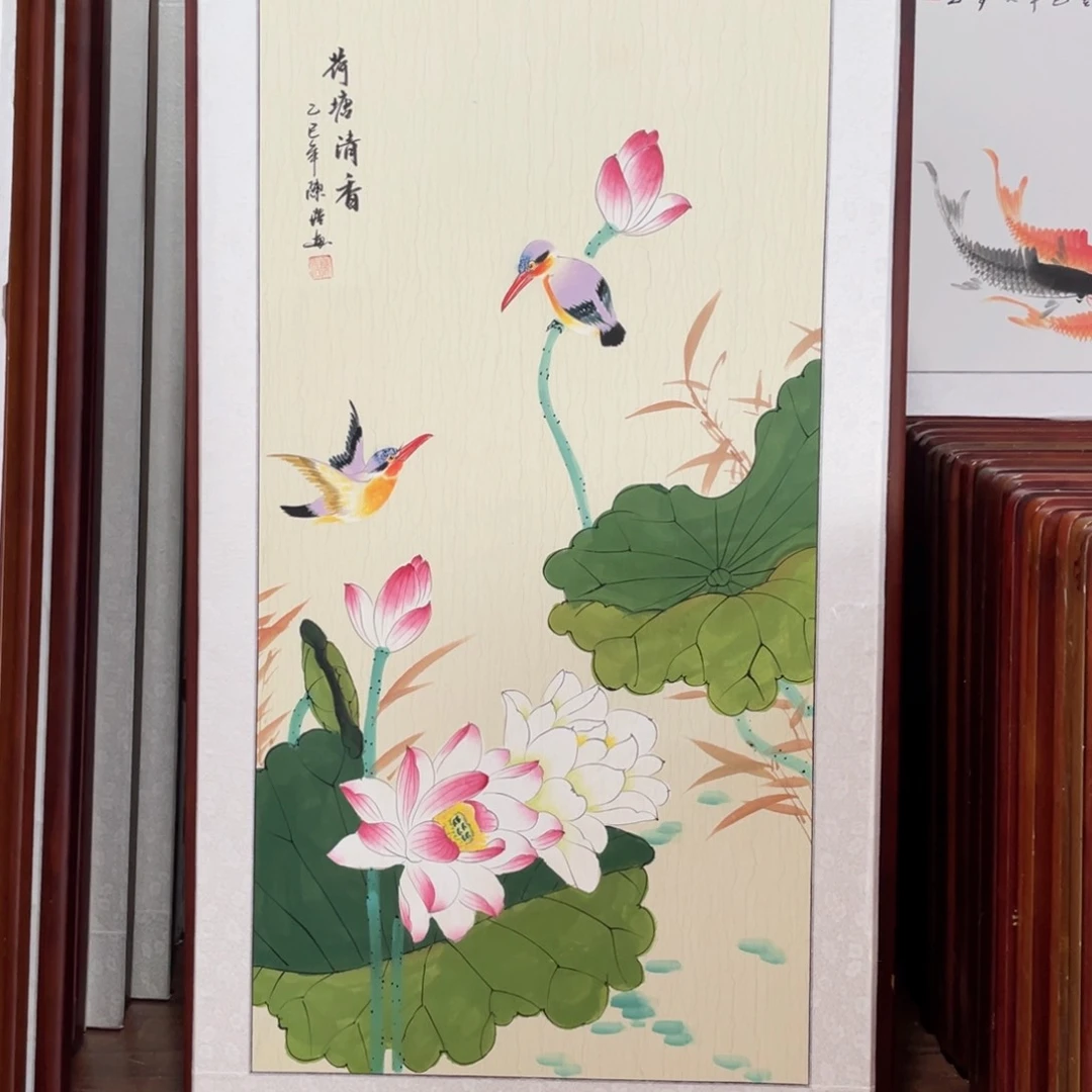 国画带框尺寸63*123厘米