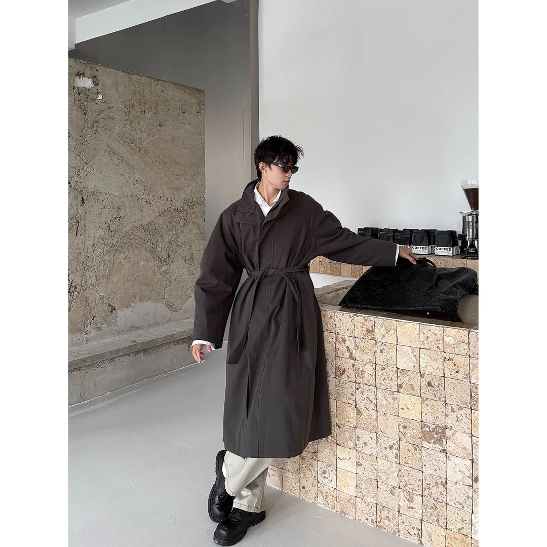 【韩系男主】Bloom Studio复古风衣男高级感宽松休闲中长款外套