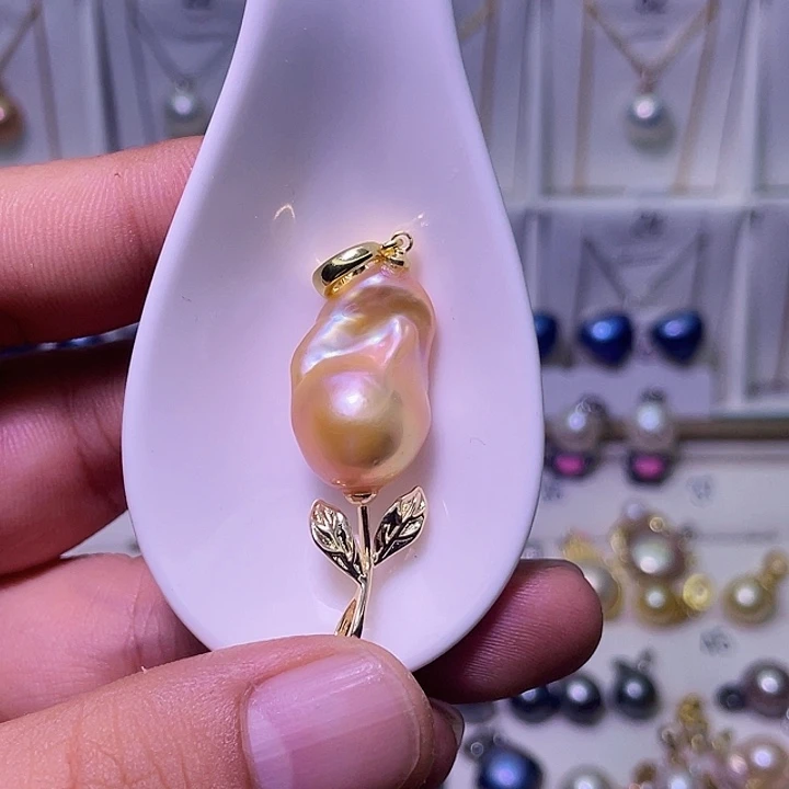 合金淡水珍珠颈饰09
