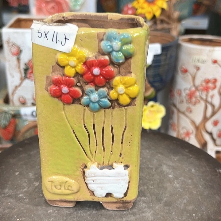 紫砂花盆粗陶材质多肉花盆