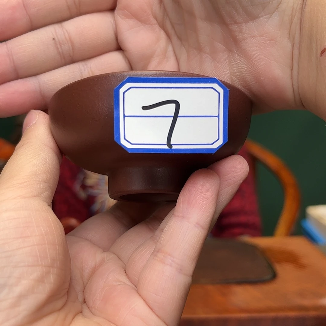 紫砂茶杯底足紫砂杯子