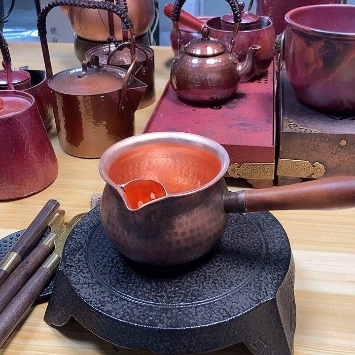 纯手工制作紫铜铜壶