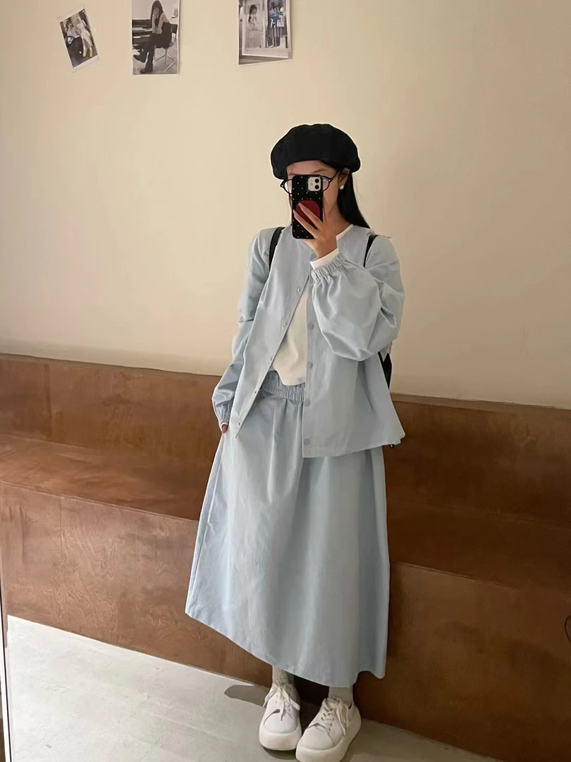 【肉思RS家】D7家春款大码女装纯色套装200斤