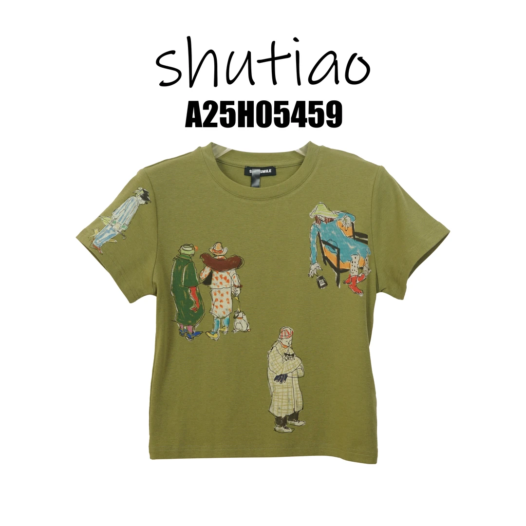 【SHUTIAO】2025秋冬：新款小众设计款T恤A25H05459