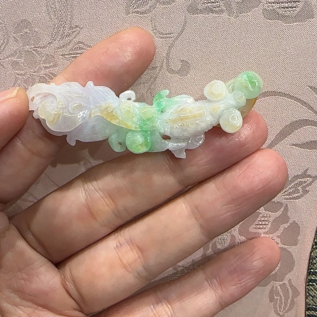 翡翠未镶嵌吊坠(赠链)仙女鱼