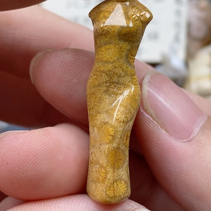 颈饰未镶嵌硅化珊瑚（珊瑚玉）