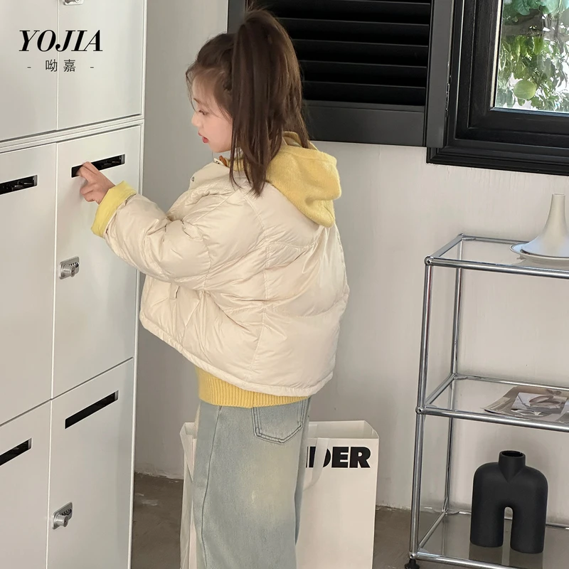 YOJIA女童轻薄羽绒服冬季2025新款洋气90绒女孩外套保暖儿童冬装
