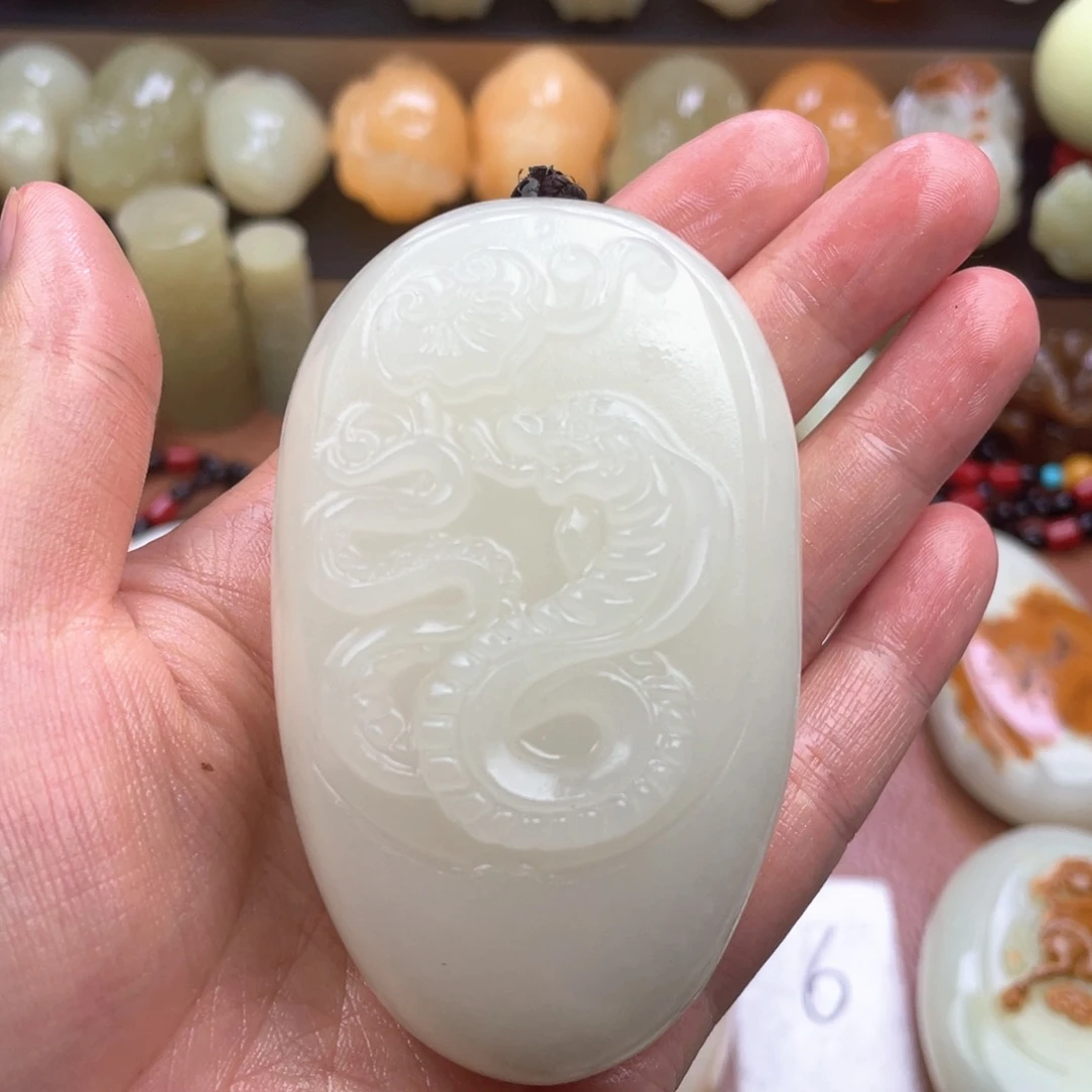 用***4石材天然古青石手把件