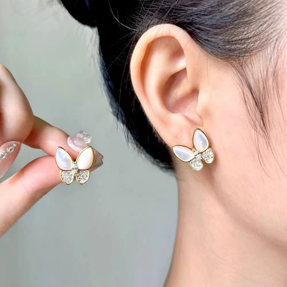 合金耳饰 BIBI【白贝蝴蝶】耳钉EH185