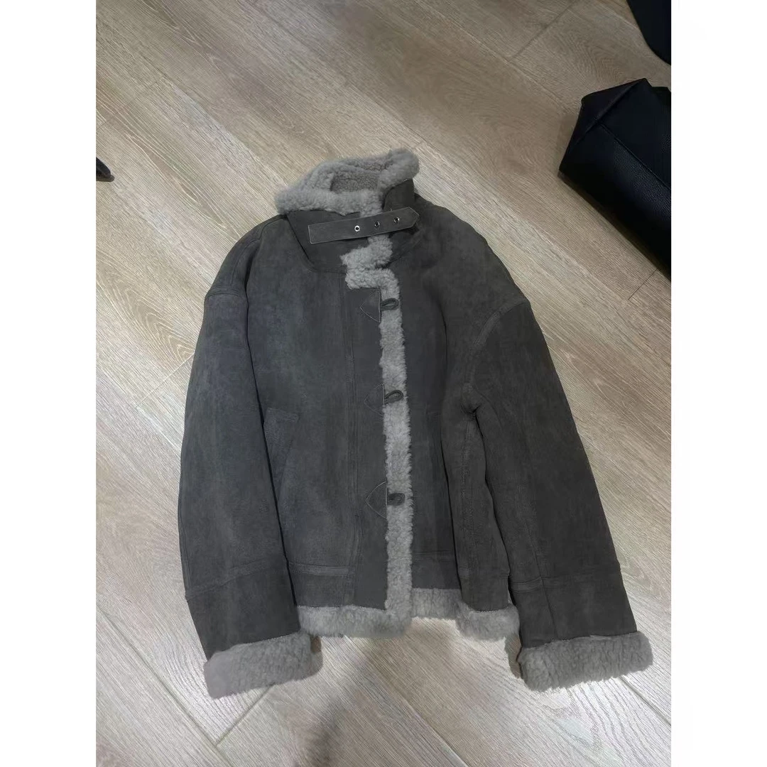 【LEILEI】短款常规款冬季千金风立领100wool短外套女士8530