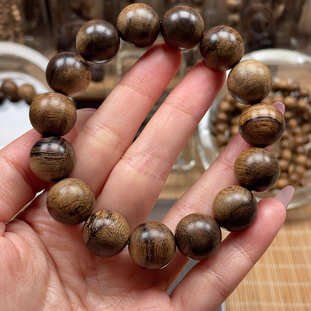 【闪购商品】沉香手串达拉干老料玉化1.4