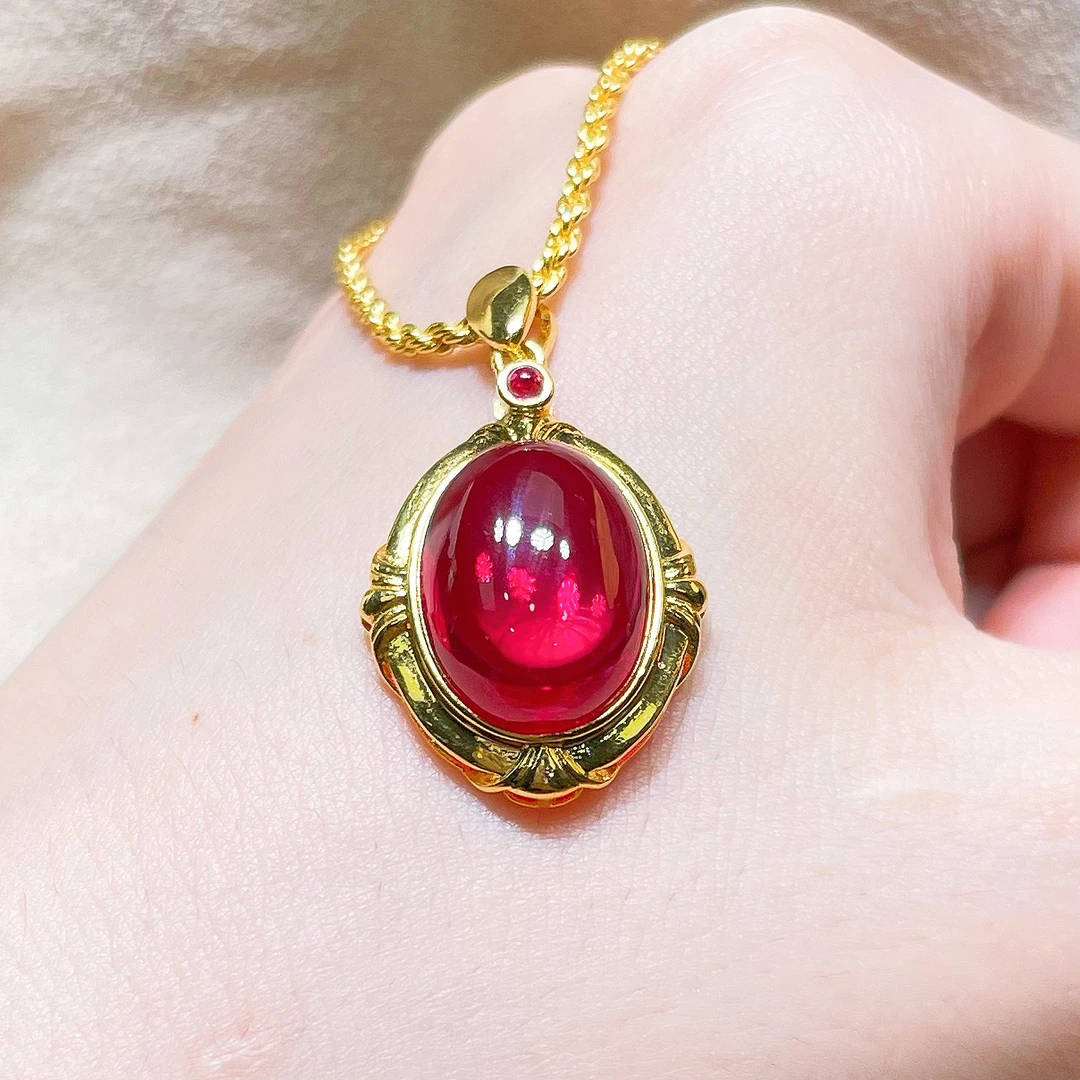 培育红宝石-中国好珍宝【61】大鸽子蛋款红宝石吊坠培育【赠链子】