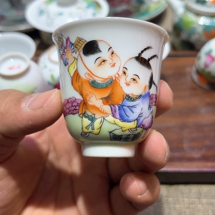 纯手绘精品盖碗杯
