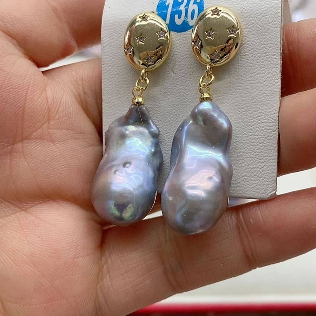 【闪购商品】淡水珍珠耳饰银S925镶嵌