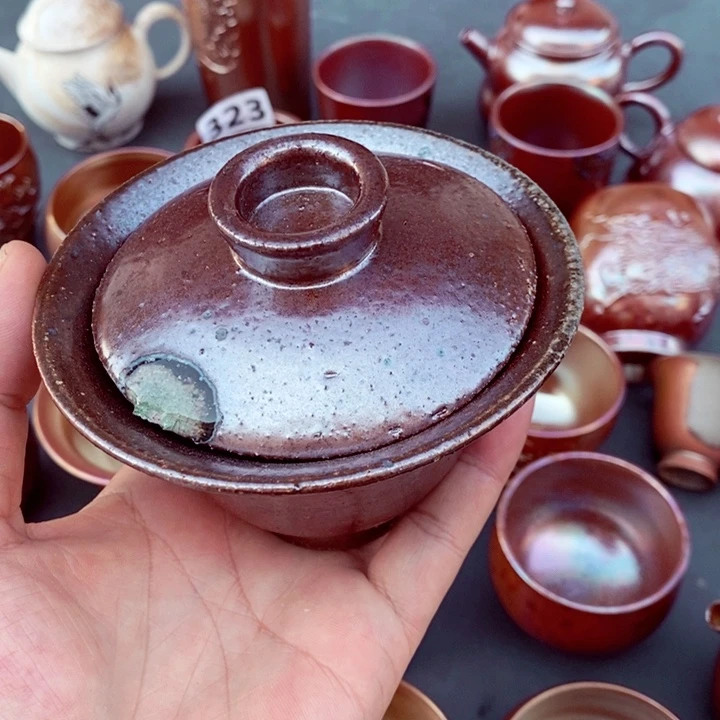 柴烧茶具陶瓷杯子