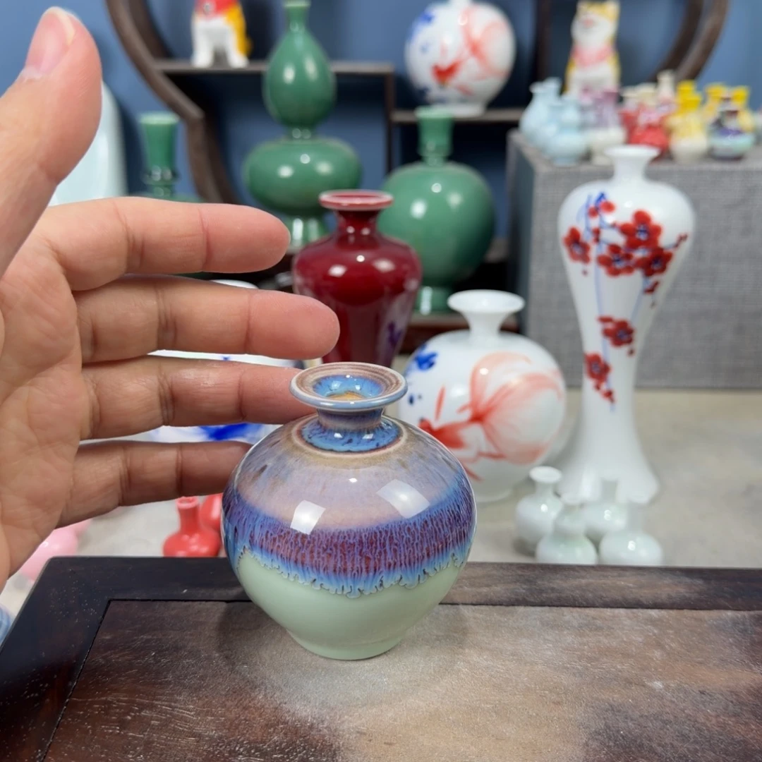 陶瓷手工小花器摆件
