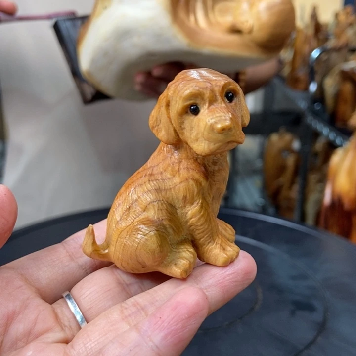 柏木（崖柏）手把件狗