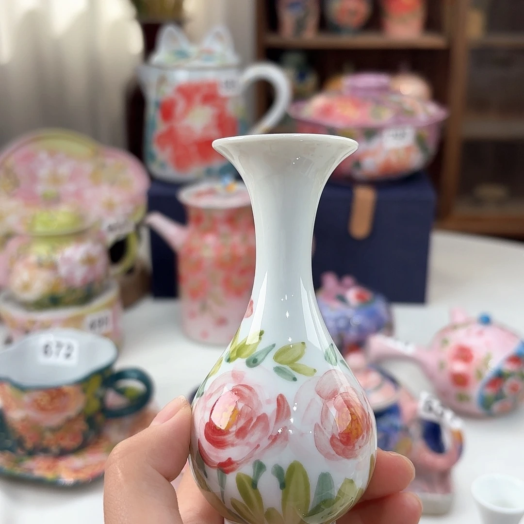 景德镇手绘高温釉下彩陶瓷茶具