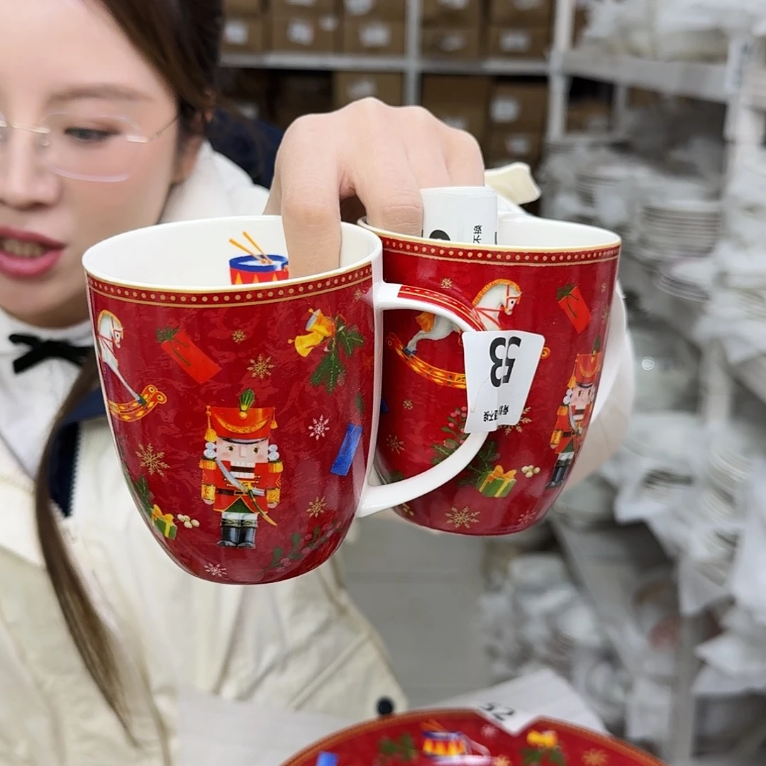 骨瓷马克杯370ml 浮力微瑕2只装外贸骨瓷39米包邮