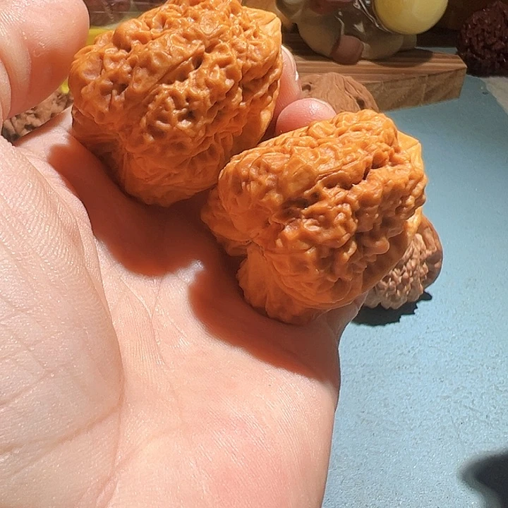 文玩核桃把件羊头蟾666