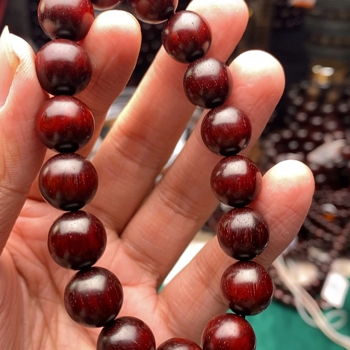 檀香紫檀（小叶紫檀）手串/手链1.2原汁原味泥料包浆款