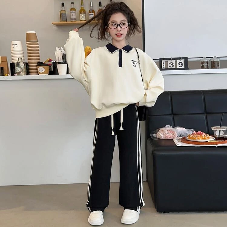巴拉巴拉男孩女孩女童卫衣春秋2025新款儿童春装休闲套装大童品牌