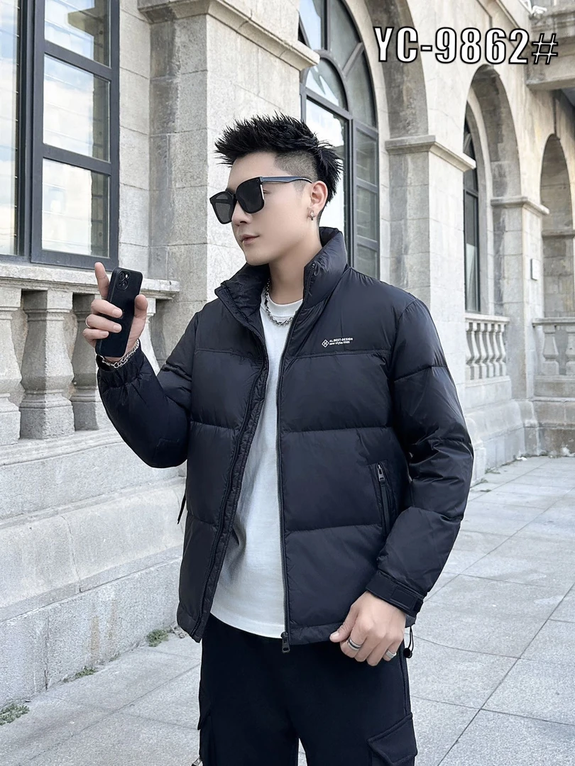 9862款冬季新款保暖加厚立领男休闲潮流百搭面包服情侣棉外套