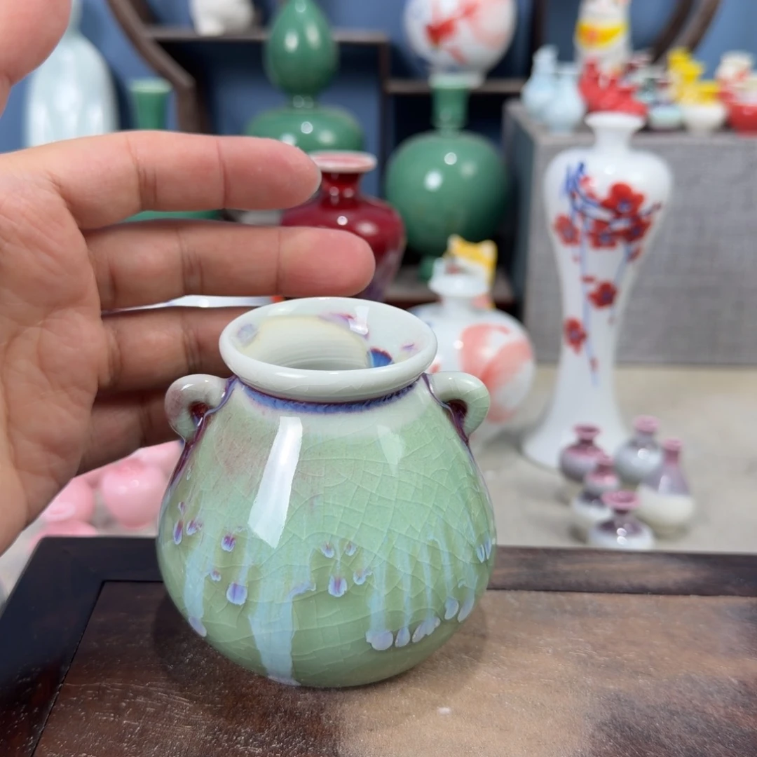 陶瓷手工小花器摆件