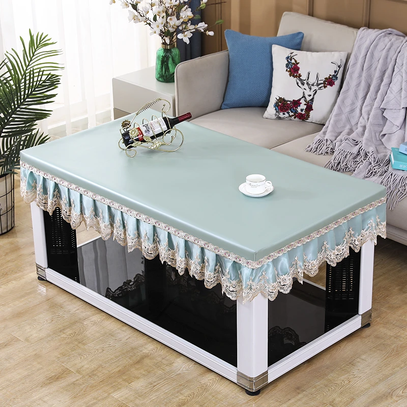 亮面皮桌布茶几布加厚罩套防烫免洗长方形桌布家用布艺盖布餐桌布