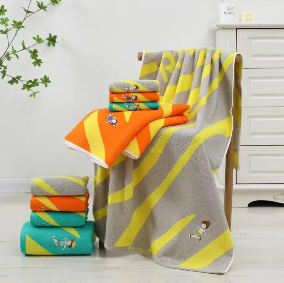 【Runing Man】70*140纯棉浴巾可裹吸水柔软速干不掉毛不掉毛轻奢