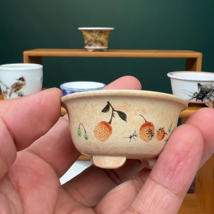 陶手工高温小品豆盆