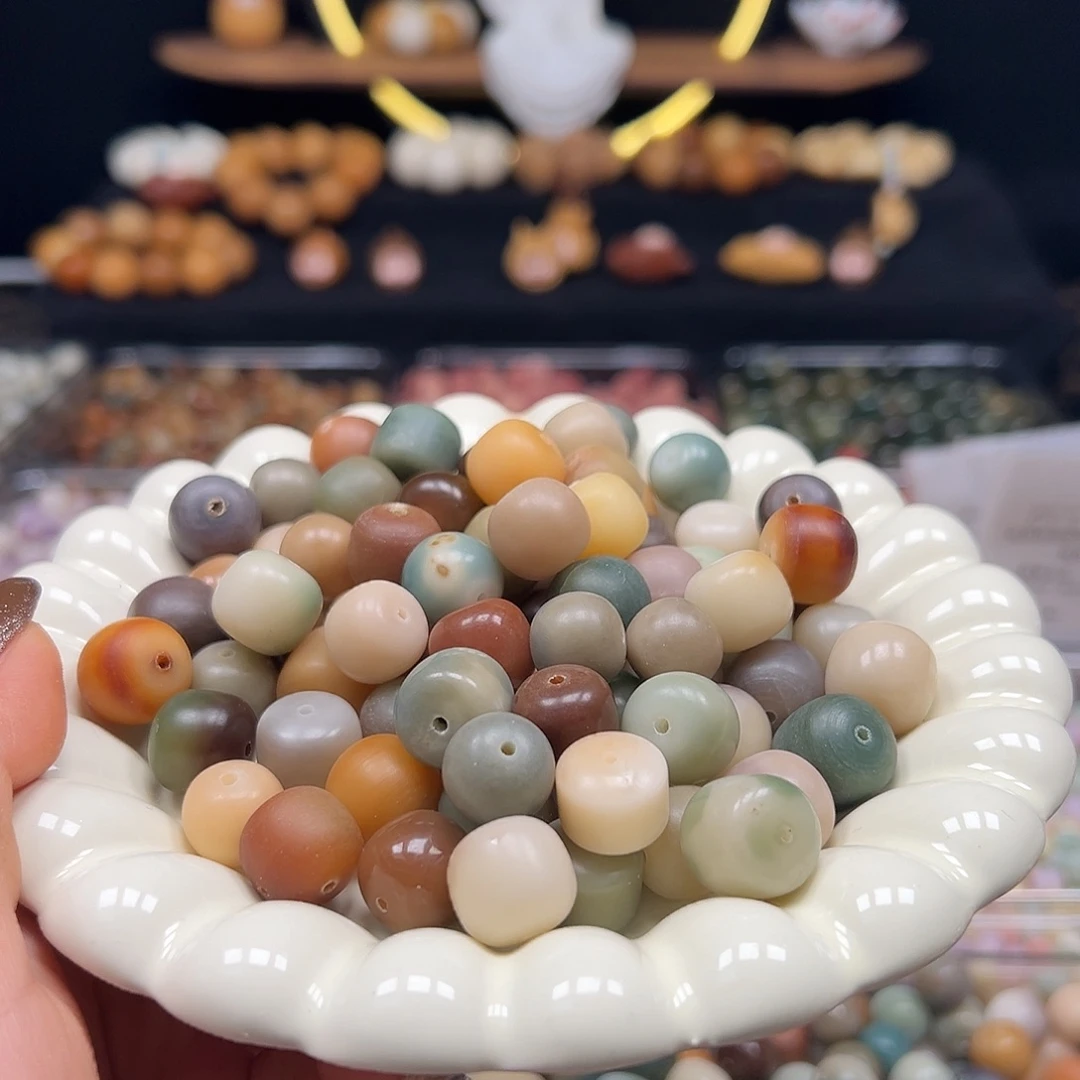 手串菩提根/象牙果瑕疵莫奈大卡混500颗