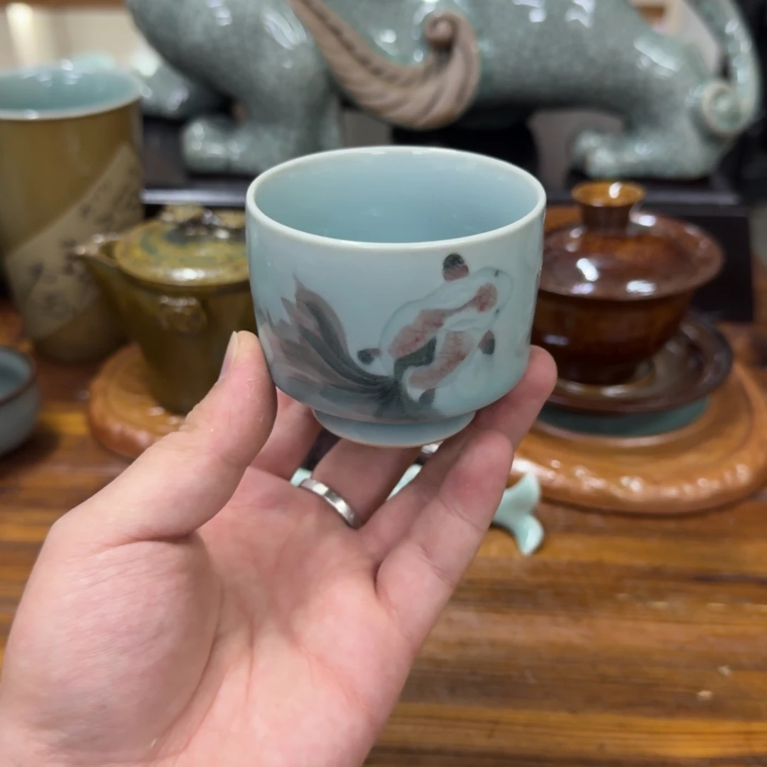 龙泉青瓷茶具微瑕9241