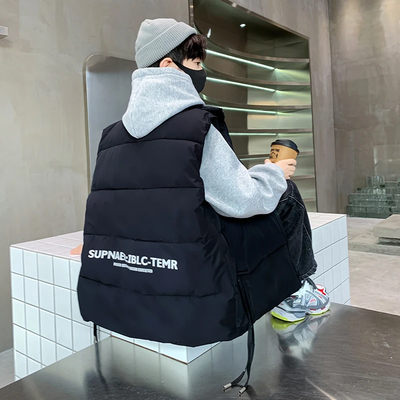 男童加厚保暖立领马甲外穿秋冬款2025新款儿童休闲百搭马夹中大童