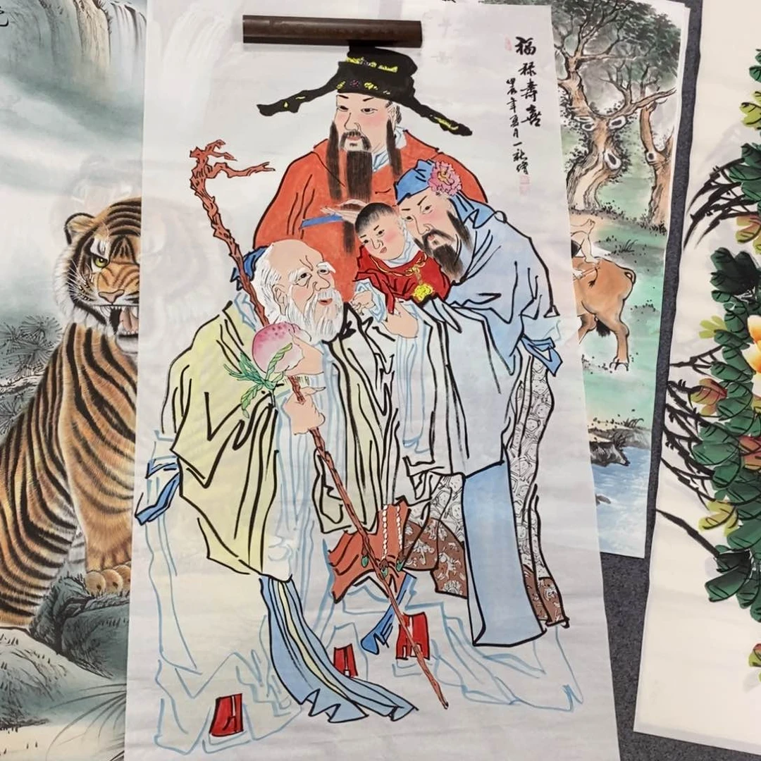 国画尺寸140✖️70四尺手绘画
