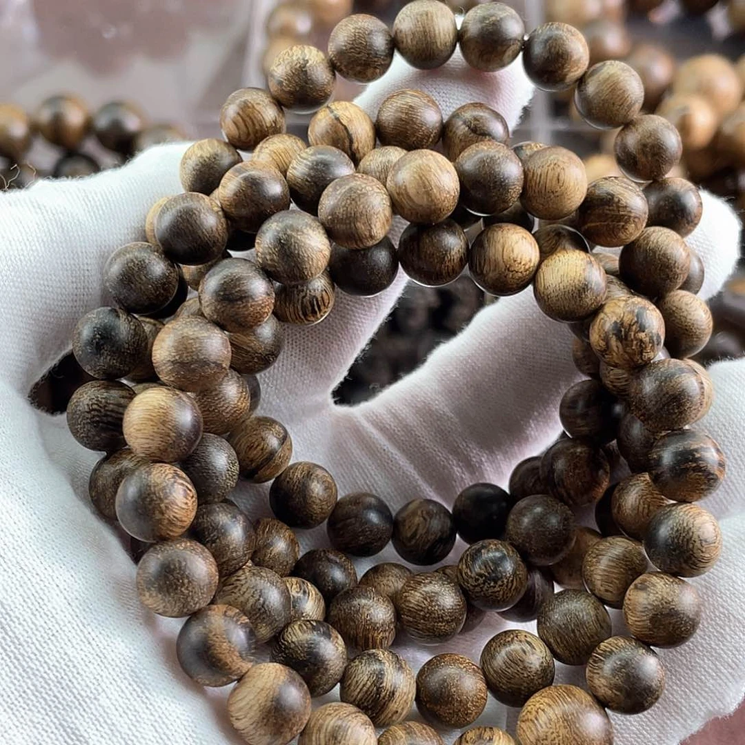 沉香手串锦*卫达拉干虎斑留疤