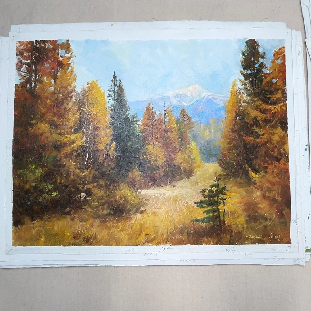 油画朝鲜艺术家油画作品