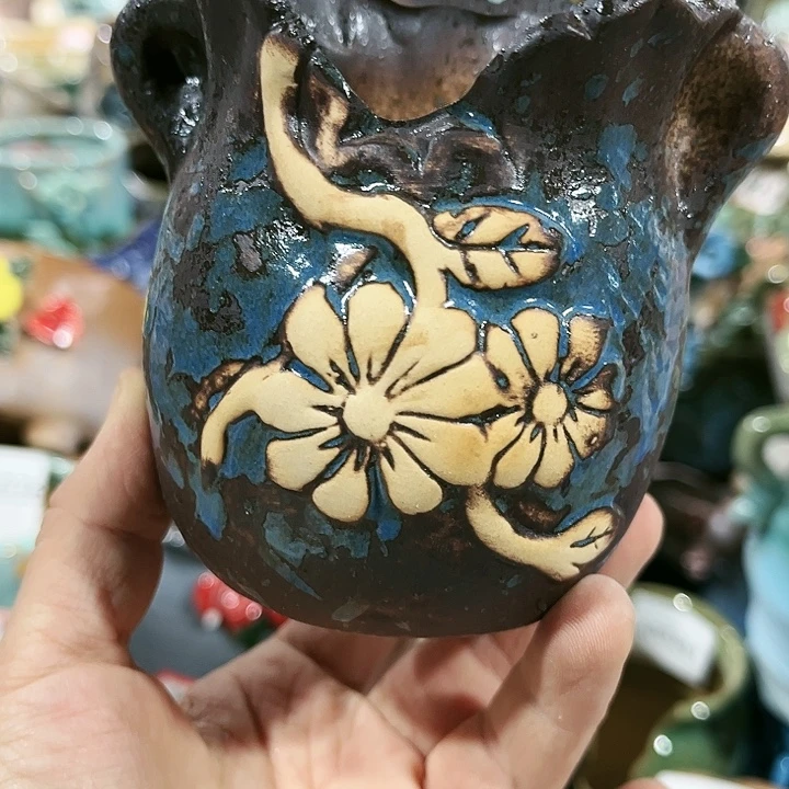 瓷片花盆多肉艺术品植物