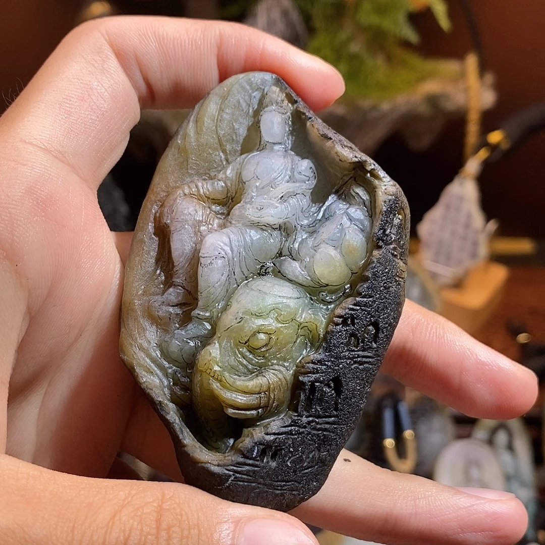 吕***长未镶嵌定制翡翠定制翡翠雕刻
