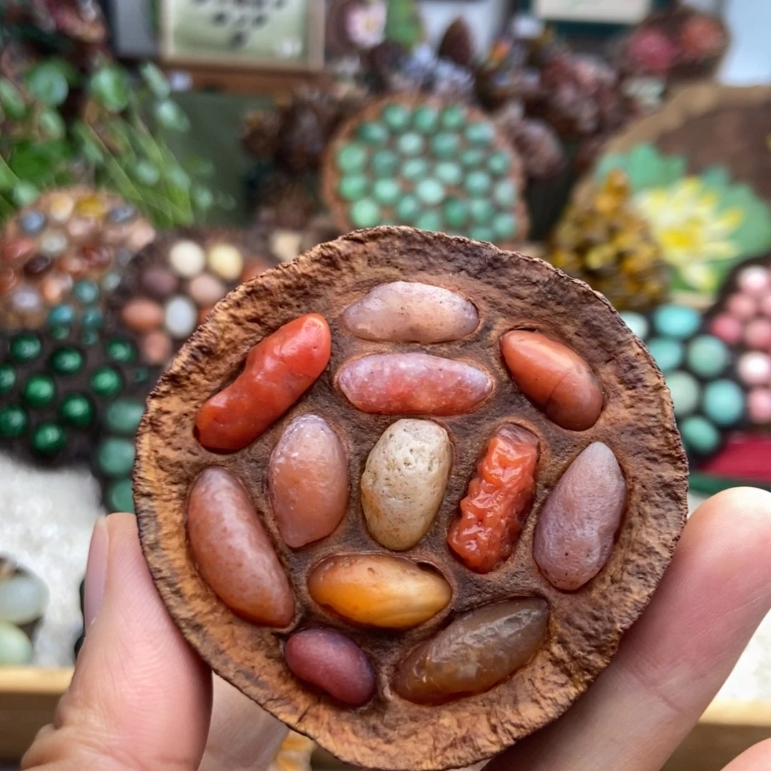 木石院子的莲蓬摆件13