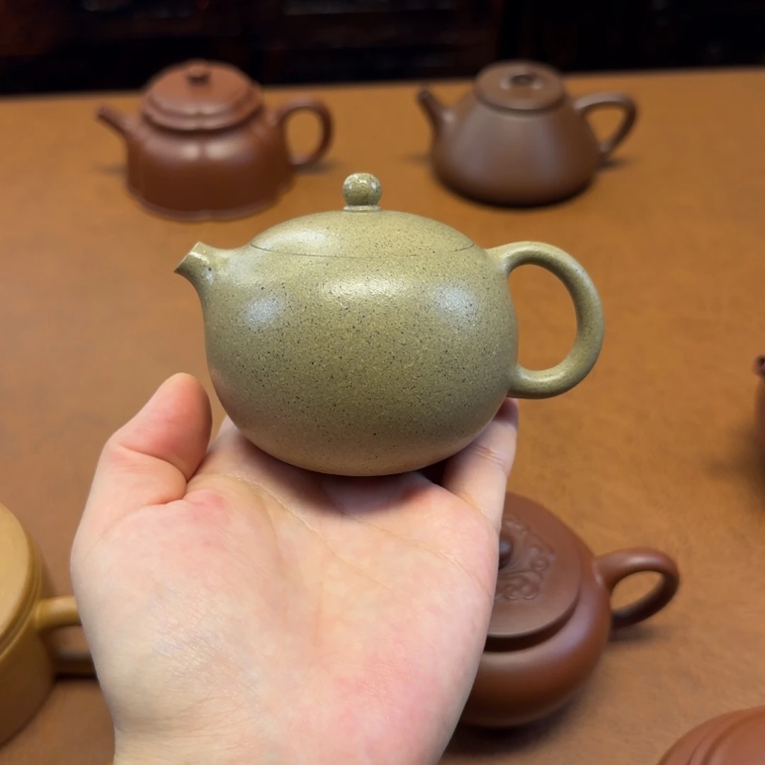 紫砂茶壶西施，165cc，蟹壳清泥，全手工制作