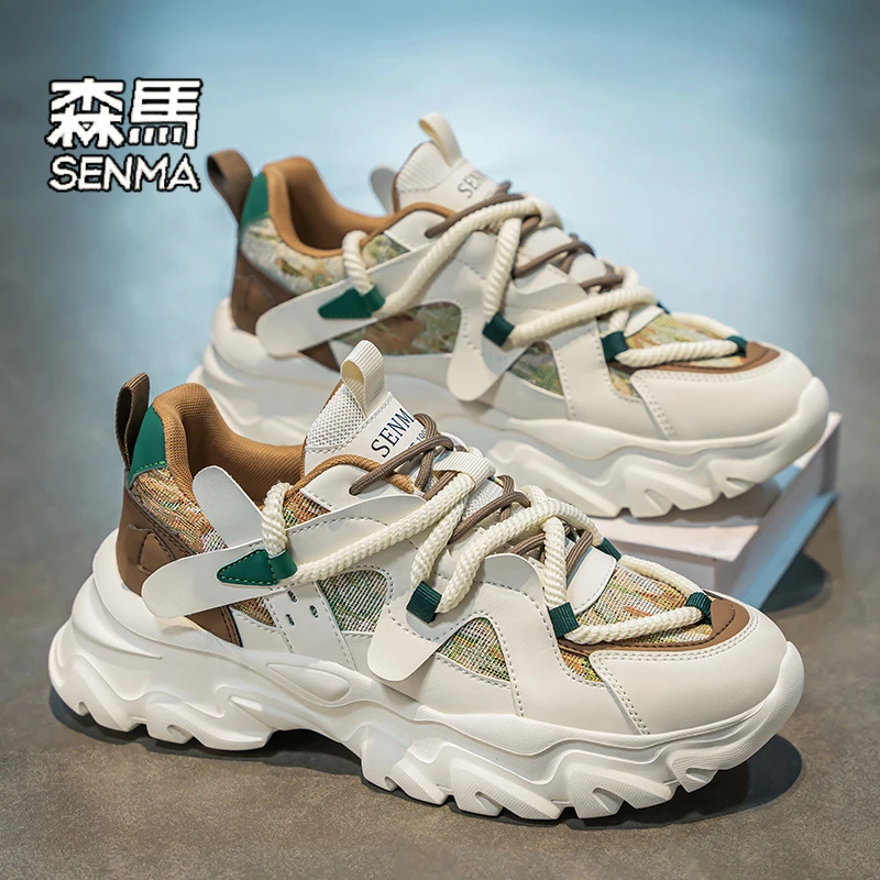 森马男鞋秋季爆款国潮小众学生百搭运动网红厚底增高休闲老爹潮鞋