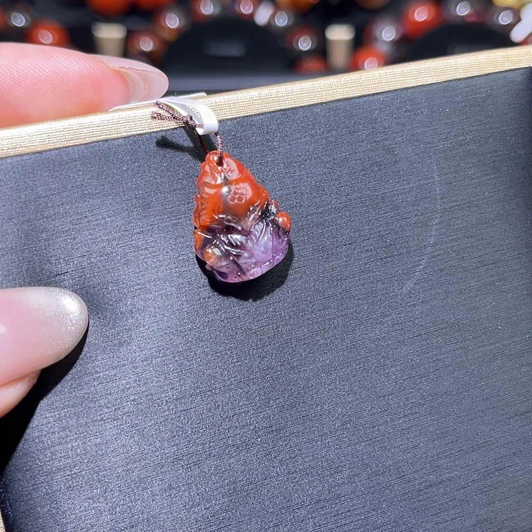 未镶嵌珠宝半成品水晶极光吊坠