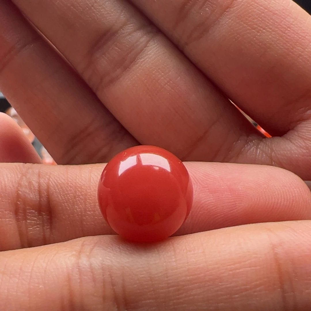 未镶嵌圆珠13.5南红玛瑙