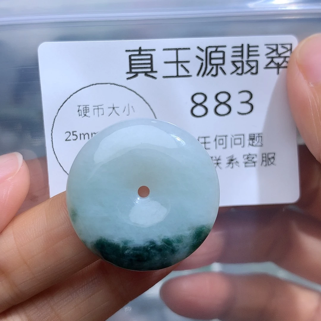 翡翠未镶嵌颈饰883。