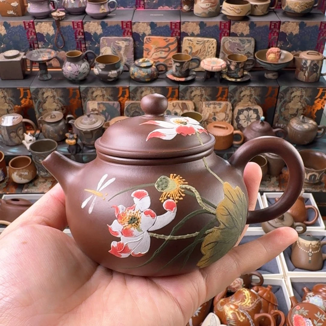 茶壶紫砂200ml原矿精工半手