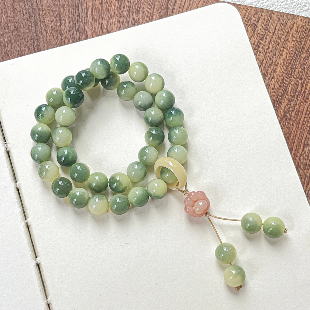 青桔柠檬圆珠柒浅双圈10mm    S-C281085