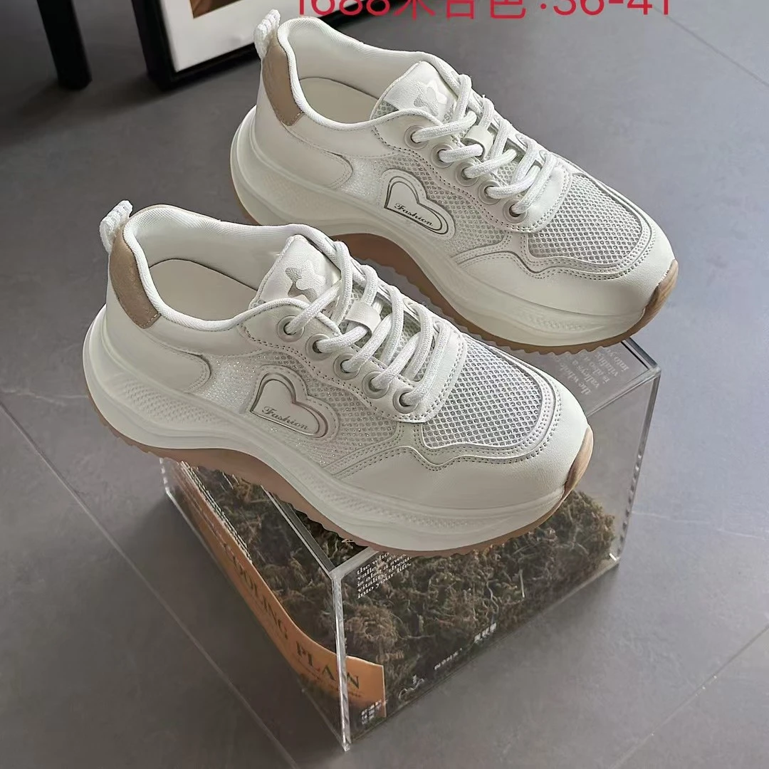 厚底修面皮夏季25透气时尚休闲鞋潮流女鞋透网单鞋轻便真皮