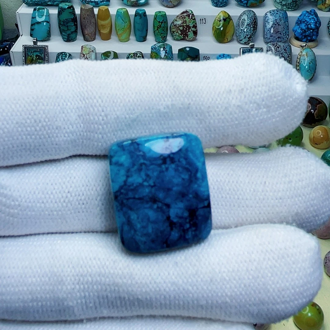 绿松石未镶嵌雾霾蓝牌子